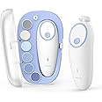 Momcozy Baby Nail File Electric, Gentle Baby Nail Trimmer Electric, Baby Nail Clipper with Night Light, 7 Grinding Head Repla