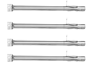 Hongso 15 3/8" BBQ Gas Grill Replacement Stainless Steel Pipe Tube Burner for BBQ Pro, Kenmore Sears, K Mart Part, Members Mark Part, Outdoor Gourmet, Lowes Model Grills, 4-Pack SBF231