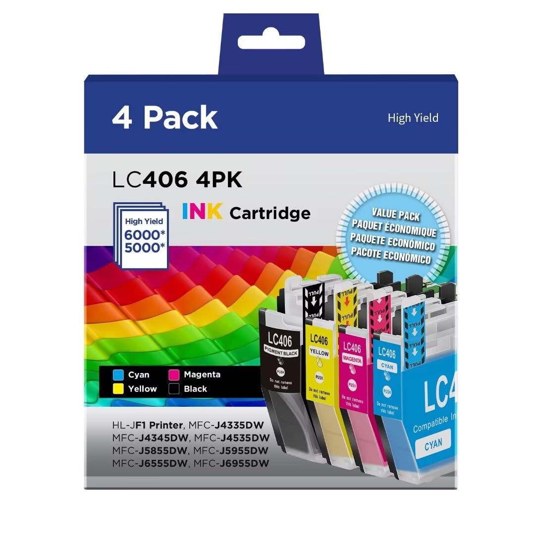 LC406 Ink Cartridges Compatible for Brother LC406XL