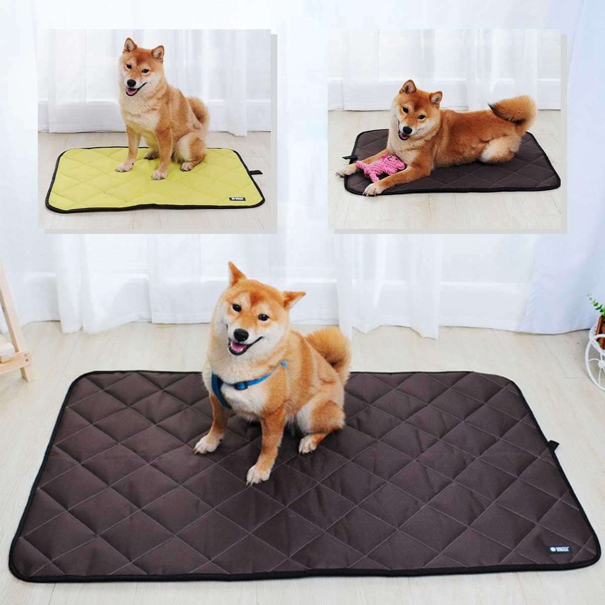 PETCUTE Dog bed Crate mat Pet Mat Waterproof Pet Bed Mattress dog mat for car travel X-large, Brown, XL - Image 3