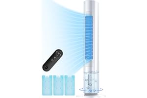 BALKO 3 IN 1 Evaporative Air Cooler, 2024 Upgraded Portable Air Conditioners w/Cooling Mode, 3 Speeds,Timer for Auto-Off, 20Ft Remote, Wider Oscillation, Swamp Cooler Air Conditioner for Room Bedroom