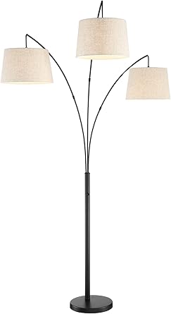 Kira Home Akira 78 5 3 Light Modern Arc Floor Lamp With Weighted