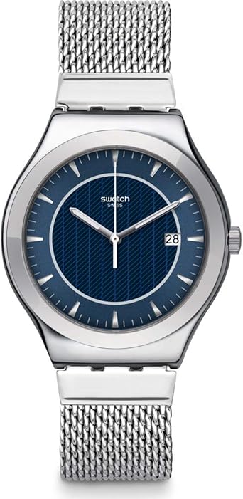 Swatch Reloj Analógico para Hombre de Cuarzo con Correa en Acero Inoxidable YWS449MA