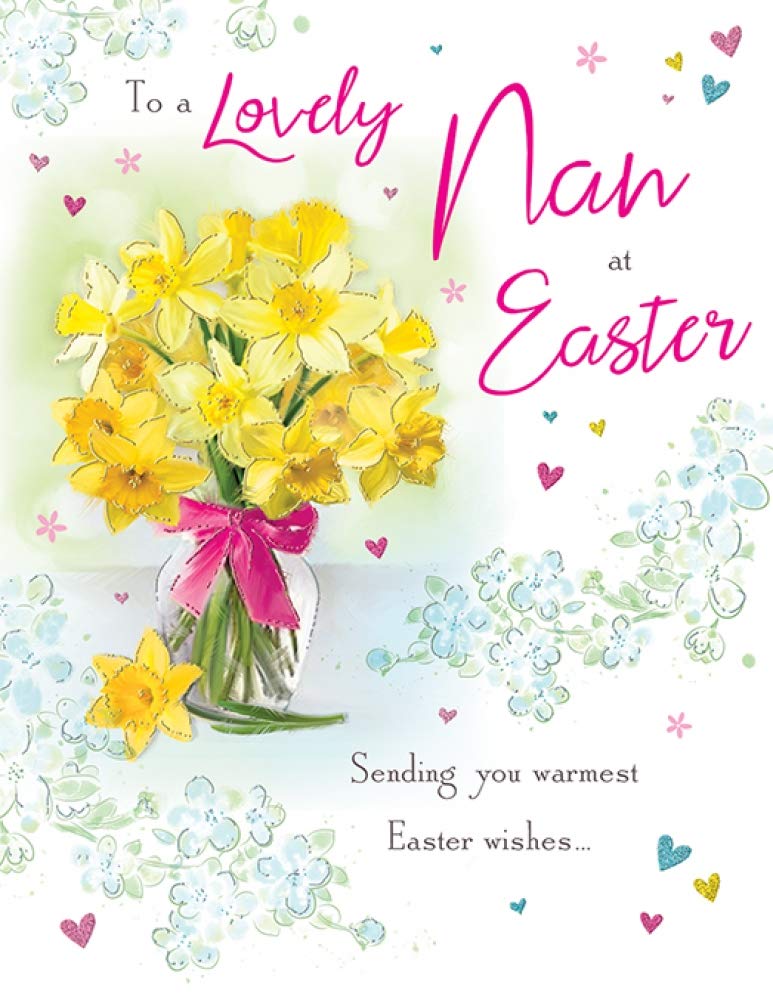 Piccadilly Greetings Traditional Easter Card Nan - 8 x 6 inches