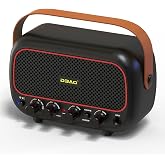 Guitar Amp, 5W Mini Electric Guitar Amplifier with Clean/Overdrive Channel, 6H Working, USB-C Rechargeable, 3.5mm Headphone/AUX Jack