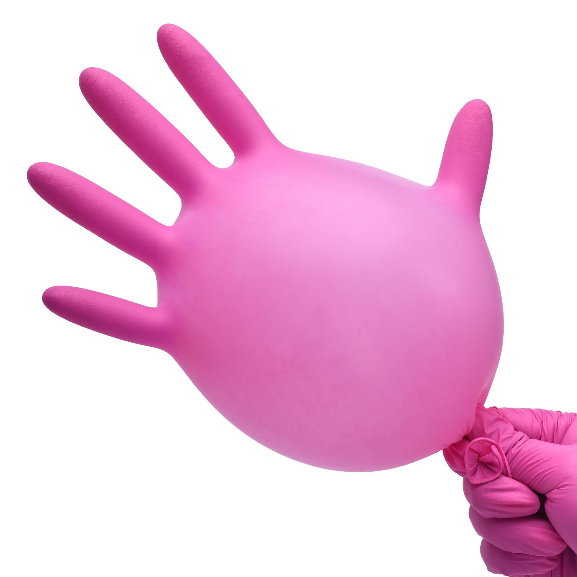 SwiftGrip Powder-Free Nitrile Gloves, 3-mil, Disposable Nitrile Gloves, Latex-Free, Powder-Free - Pink/Fuchsia