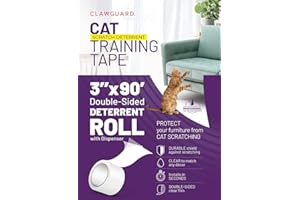 CLAWGUARD Cat Scratch Furniture Protector Tape Dispenser – Anti Scratch Cat Tape for Furniture, Couch Protector from Claws & Deterrent (XL)