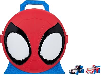 Jazwares Marvel Spidey Friends Action Launch Carry Case 12 Inch 2 Exclusive Cars