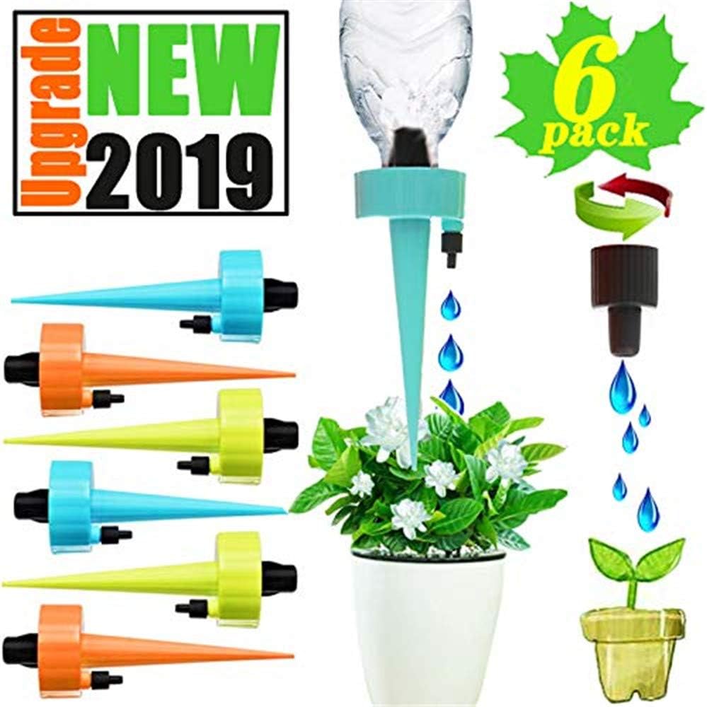 GETIEN 6 PCS Plant Waterer Self Watering Devices System Automatic Watering Spikes for Indoor Outdoor (6 PCS-2)