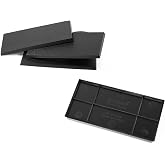 Evemodel Rectangle Model Bases Black Plastic for Wargames Table Top (50 * 100mm-8pcs)