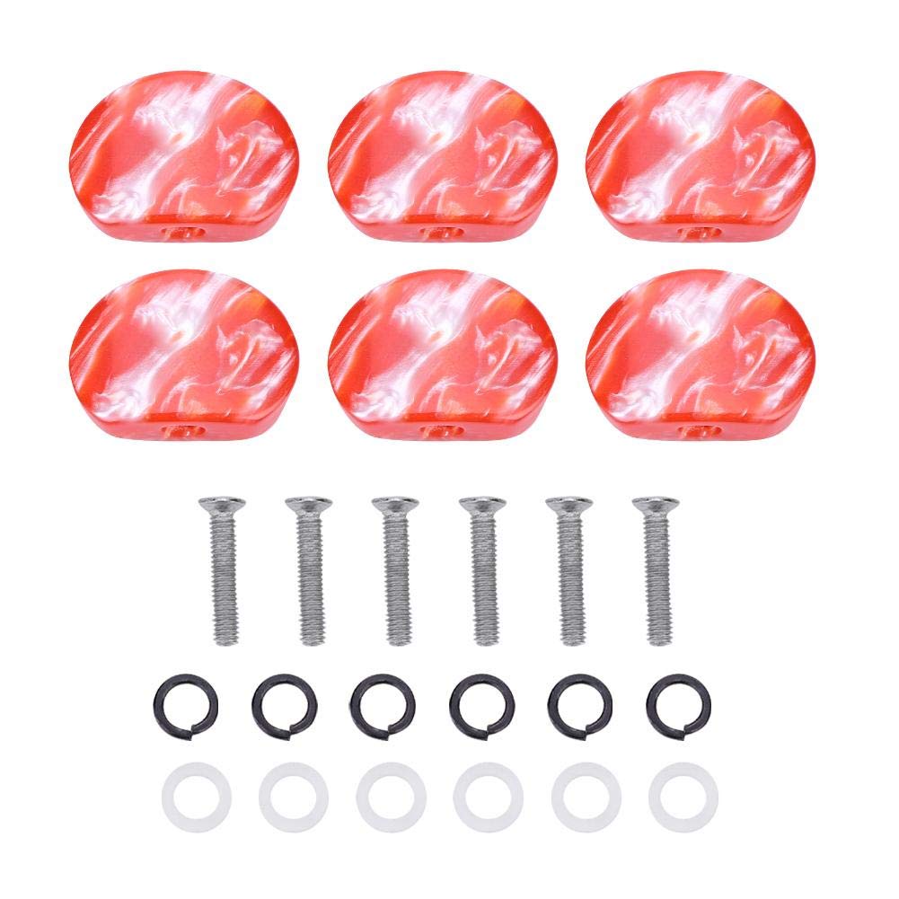 Guitar Tuning Peg Button, 6 PCS/Set Tuning Pegs Machine Heads Acrylic Buttons for Guitar(#2)