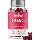 Mother's Promise Lactation Supplement Gummies for Breast Milk Production Increase | Postnatal Lactation Support for Breastfeeding, Nursing & Lactating with Fenugreek, Moringa & Milk Thistle | Vegan