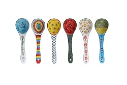 Ceramic Soup Spoons Set of 6–Mutilpurpose for