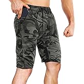 BROKIG Mens Thighs Mesh Gym Workout Shorts, Bodybuilding Slim Athletic Running Shorts for Men with Zipper Pockets