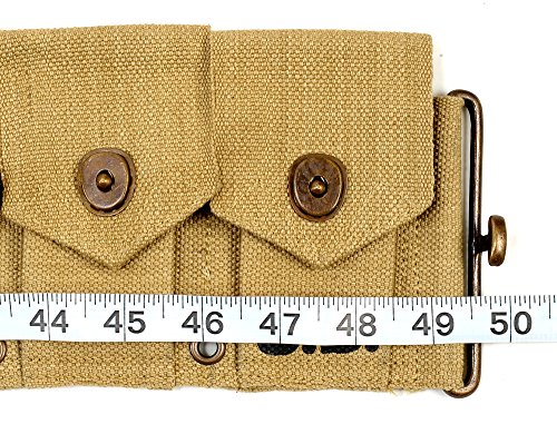 World War Supply US M1923 M1 Garand Cartridge Belt Khaki Marked JT&L 1942 up to 49" waist