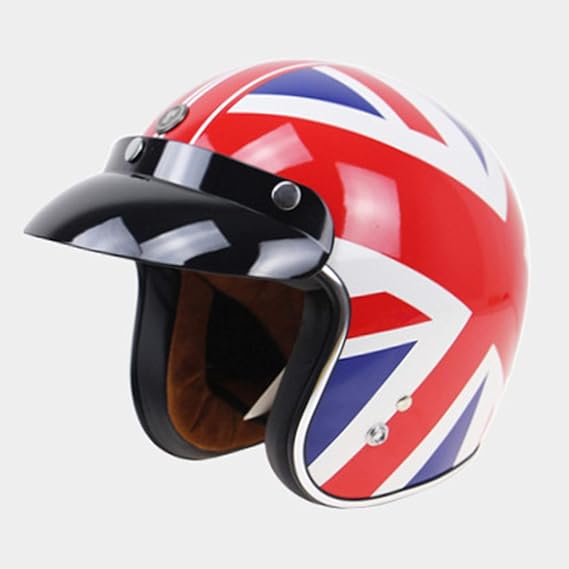 PinkDreamland Adult open motorcycle helmet, retro half helmet open face