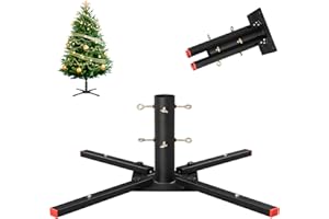 Wefaith Extra Large Christmas Tree Stands for Artificial Trees - Heavy Duty Cast Iron Metal Holder Base,Adjustable 0.75"-2.4" Trunk,Universal Fake Xmas Tree Stand Replacement Fits Up to 10 FT Tree