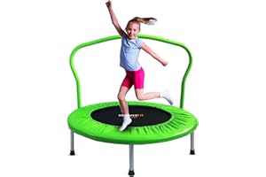 Ativafit 36/40'' Fitness Trampoline for Kids and Adults Foldable Mini Trampoline with Comfortable Foam Handle Workout Indoor Outdoor Home Use