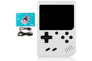 Niville Retro Handheld Game Console with Gamepad,Gameboy Color with 500 Classic Games,Video Gaming Support for Connecting TV & Two Players (White)