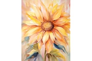 Natuyalo Paint by Numbers Kit for Adults - Sunflower DIY Adult Paint by Number Kits Flowers Acrylic Canvas Painting for Adults Beginners Kids Art Crafts Without Frame, 16x20 Inch