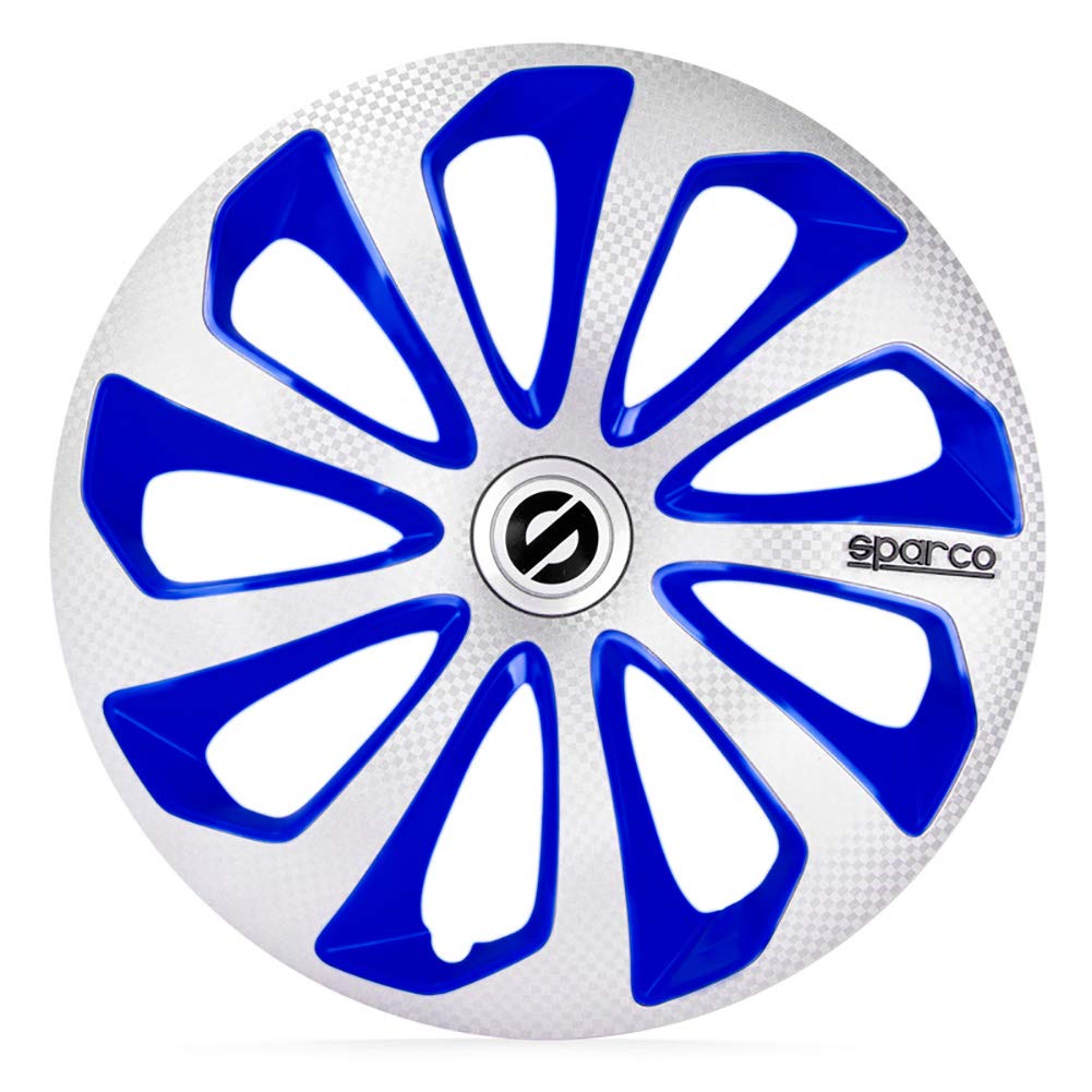 Set Sparco wheel covers Sicilia 16inch silver/blue/carbon Amazon.co