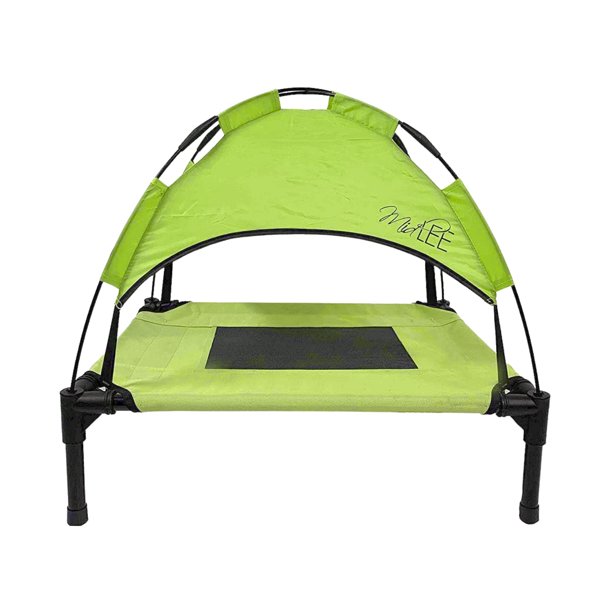 Midlee Green Dog Cot with Canopy (24" x 30")