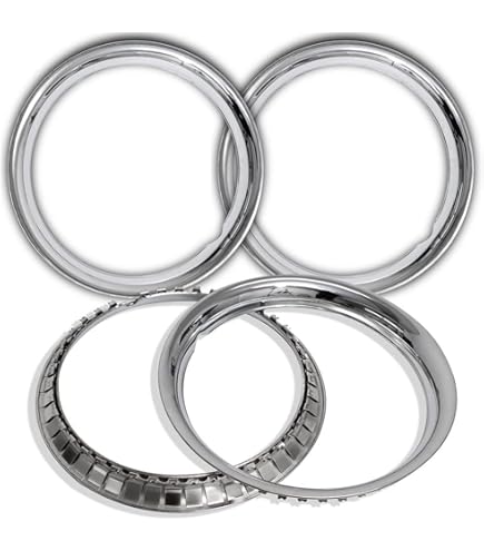 Amazon.com: OxGord Trim Rings 16 inch Diameter (Pack of 4) Chrome