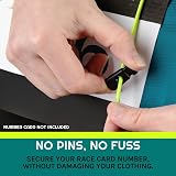 VeloChampion Lightweight Running Belt Black L/XL No Pins Race Number Holder view 5