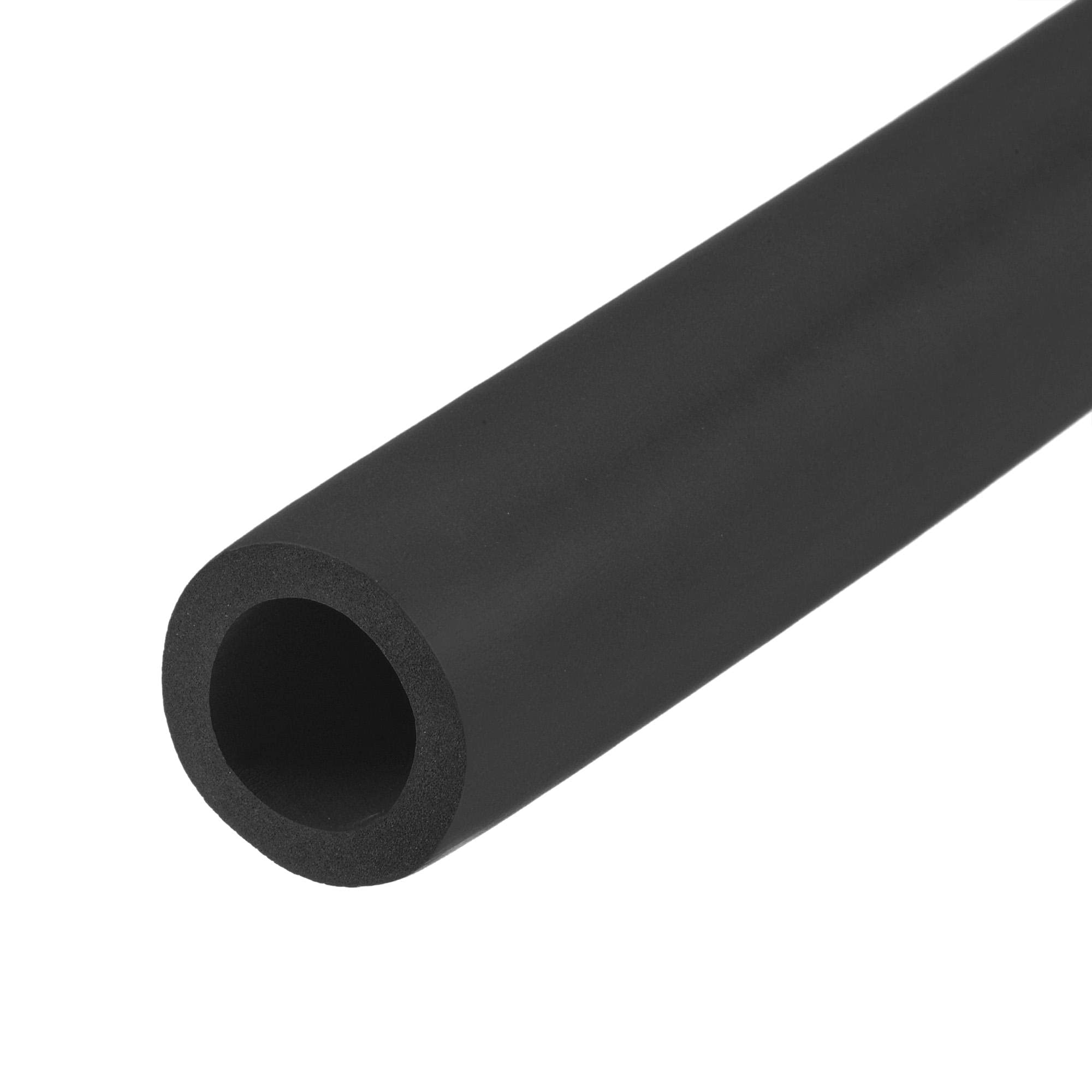 sourcing map Foam Tubing for Handle Grip Support, Pipe Insulation, 22mm ID 32mm OD 1m Length Black — image 1