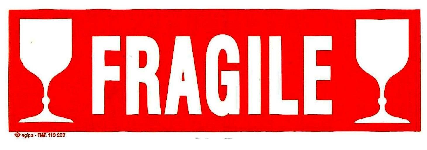 agipa Fragile 119208 Label 60 x 190 mm Non-Removable