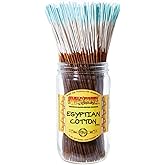 Wild Berry Egyptian Cotton 11-Inch Incense Sticks, Hand Dipped, 100 Count | Crisp Linen, Cotton and Light Sea Breeze Scent, Premium Incense Sticks, Home Fragrance Aromatherapy, USA made, 100 Count