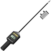 Hay Moisture Tester with 20" Reinforced Probe, Digital Hay Moisture Meter with Temperature Reading for Alfalfa, Hay Bales, Square and Round Bales, Carry Bag Included,Black