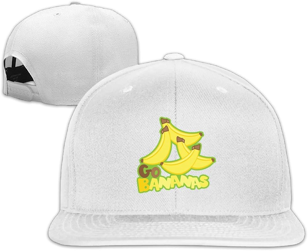 Unisex Banana Fruit Go Banana Fitted Flat Adjustable Snapback Hats Trucker Hat Cap at Amazon Men