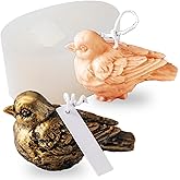 3D Bird Silicone Molds for Resin Candle, Sparrow Bird Cake Fondant Chocolate Candy Molds, Animal Candle Soap Epoxy Resin Casting Concrete Art Craft Mold Table Home Wedding Decor