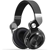 Bluedio T2 Plus Turbine Wireless Bluetooth Headphones with Mic/Micro SD Card Slot/FM Radio (Black)