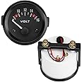 Voltage Meter Gauge, 12V Voltage Gauge, Car Voltage Tester, Car Universal Voltmeter 52mm/2in Voltage Meter Gauge 8-16V BX100007 Fits for Most Car