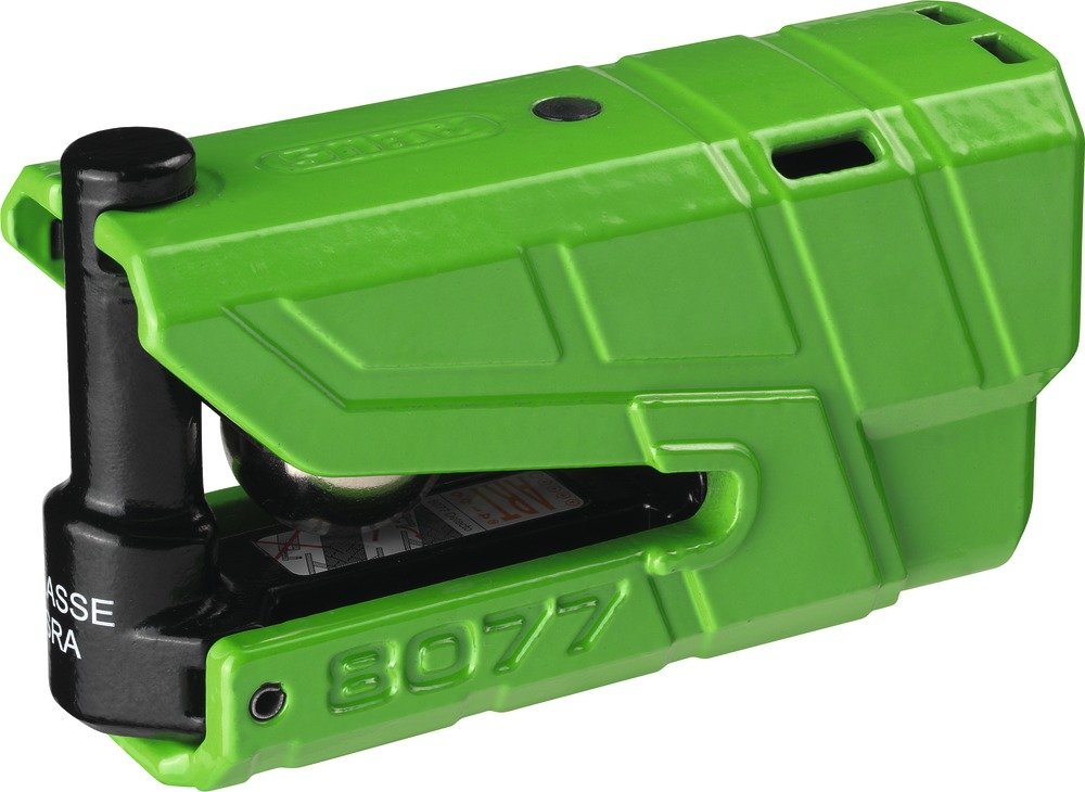 ABUS Brake disc lock GRANIT Detecto XPlus 8077 - Motorcycle lock with alarm and XPlus cylinder - security level 18 - Yellow