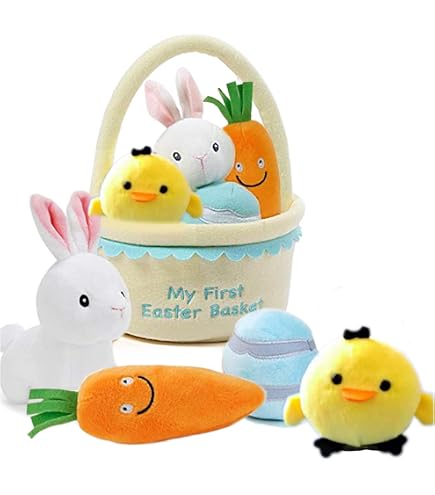 Panier De Paque Lot De 7 Paniers De Pâques JOYIN En Peluche - Poussin, Lapin, Agneau, œufs, Carotte, Panier, Pour Enfants 2 Ans Panier De Paque Lot De 7 Paniers De Pâques JOYIN En Peluche - Poussin, Lapin, Agneau, œufs, Carotte, Panier, Pour Enfants 2 Ans
