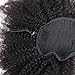 QDBeauty Hair 4B 4C Afro Kinky Curly Ponytails Clip In 100% Human Hair Non Remy Hair Natural Color(10inch)