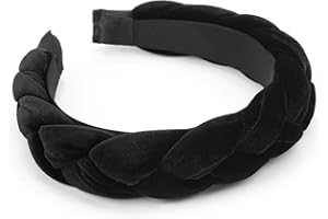 DRESHOW Braided Headbands for Women Velvet Hair Hoop Elastic Criss Cross Hair Bands Accessories