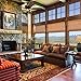 Prominence Home 41110-01 Balsam Creek Lodge Ceiling Fan, 3-Light, Faux Leather Lamp Shades, 52 Inch, Matte Black