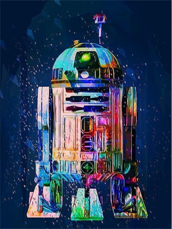 Grenric 5D DIY Star Anime Wars Diamond Painting Kits, Adult and Children Cross Stitch Full Drill Crystal Rhinestone Embroidery Pictures Arts Craft for Home Wall Decor，12X16 Inch