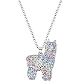 Dinosaur/Horse/Unicorn/Llama/Fox/Hummingbird/Mermaid/Flamingo/Wolf Necklace Gifts for Girls Women,Girls Animal Necklace Jewelry Birthday Valentine's Day Christmas Back to School Gifts for Daughter