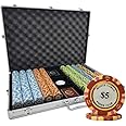 1000 pcs 14g Monte Carlo Poker Club Poker Chips Set with Aluminum Case Custom Build