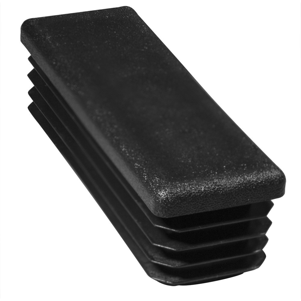 Prescott Plastics 4 Pack 1 x 3 Inch Rectangle Black Plastic Plug End Cap tillescenter Biscuits