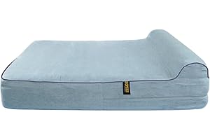 KOPEKS Dog Bed Replacement Cover Memory Foam Beds - Grey - Large Size