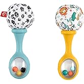 Fisher-Price Rattle ‘n Rock Maracas baby rattle sensory toys for newborn babies ages 3 months and older