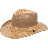 Wide Brim Straw Panama Hat Fedora Beach Sun Hat UPF50+ Unisex Fishing Hats
