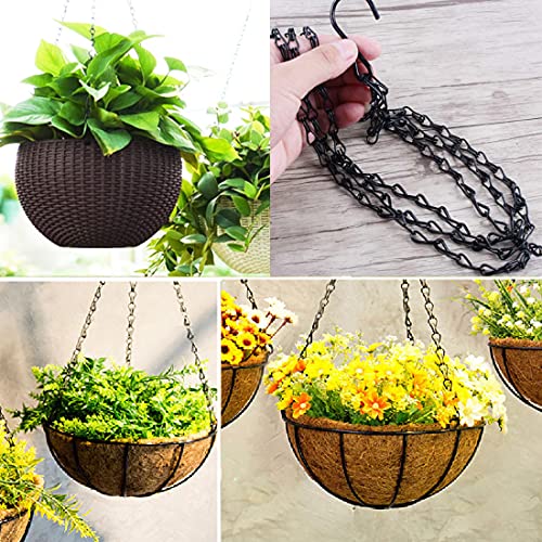 Hanging Basket Chains 3 Leads 6 Pack, 22 Inches Flower Pot Chain Hooks