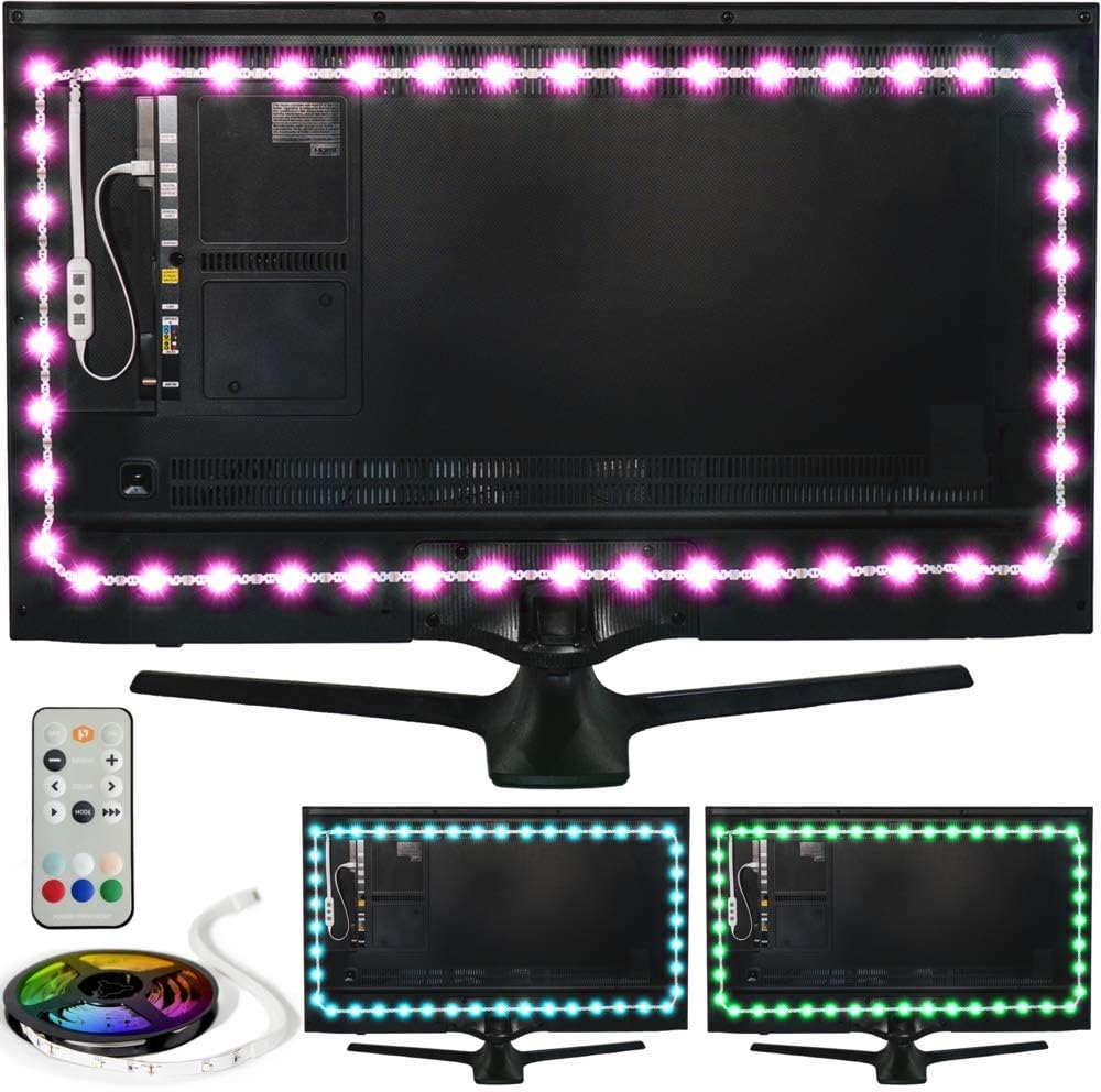 Luminoodle Color Bias Lighting for TV, Wireless Remote & Built-in Controller